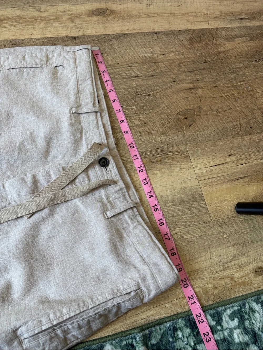 Perry Ellis Linen Blend Drawstring Pants 38x30